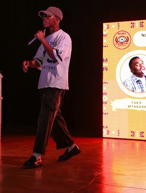 A performer on stage